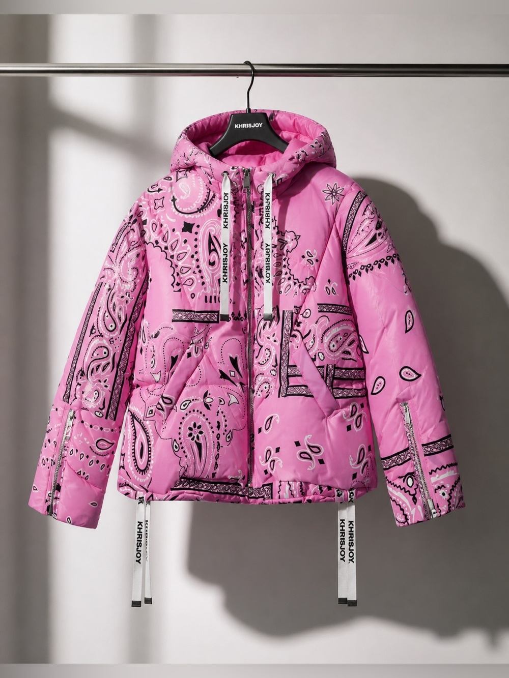 Khrisjoy Kids Pink Bandana Puffer Jacket – Size 12Y – New With Tags